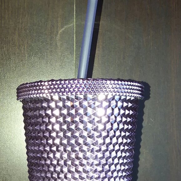 Metallic Purple Tumbler 20 oz and straw - Picture 3 of 5
